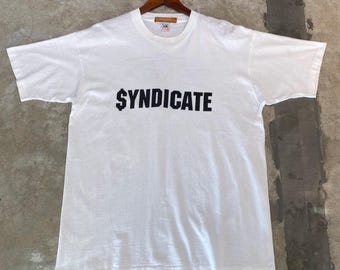 Vintage 90's Rhyme Syndicate Ice T Hip Hop Group Rap Tees/vintage