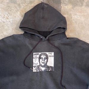 Vintage 90s Rare Giant Andre The Giant Has A Posse artwork by Shepard FaireyPre Obey Hoodie Early Tag XL