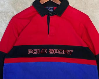 Camisa de rugby Ralph Lauren Polo Sport vintage de los años 90