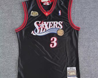 Original 90s Allen Iverson 76ers Champion Jersey Adult SMALL