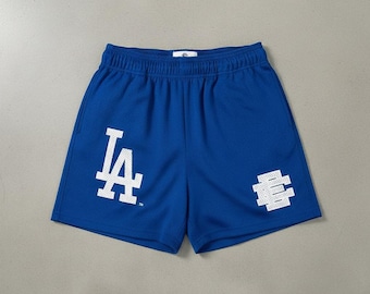 EE Style LA Mesh Shorts, Blaue LA Shorts, Streetwear Mesh Shorts, Unisex Sportliche Sommer Shorts
