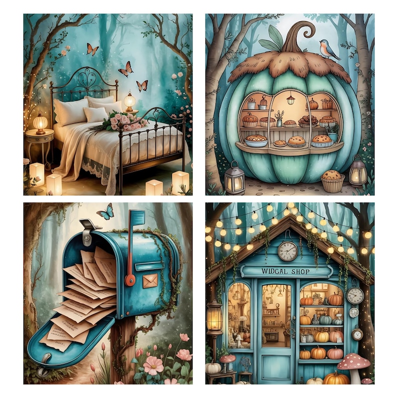 Fairy Tale Junk Journal Kit – Enchanted Forest Pages, Printable ...