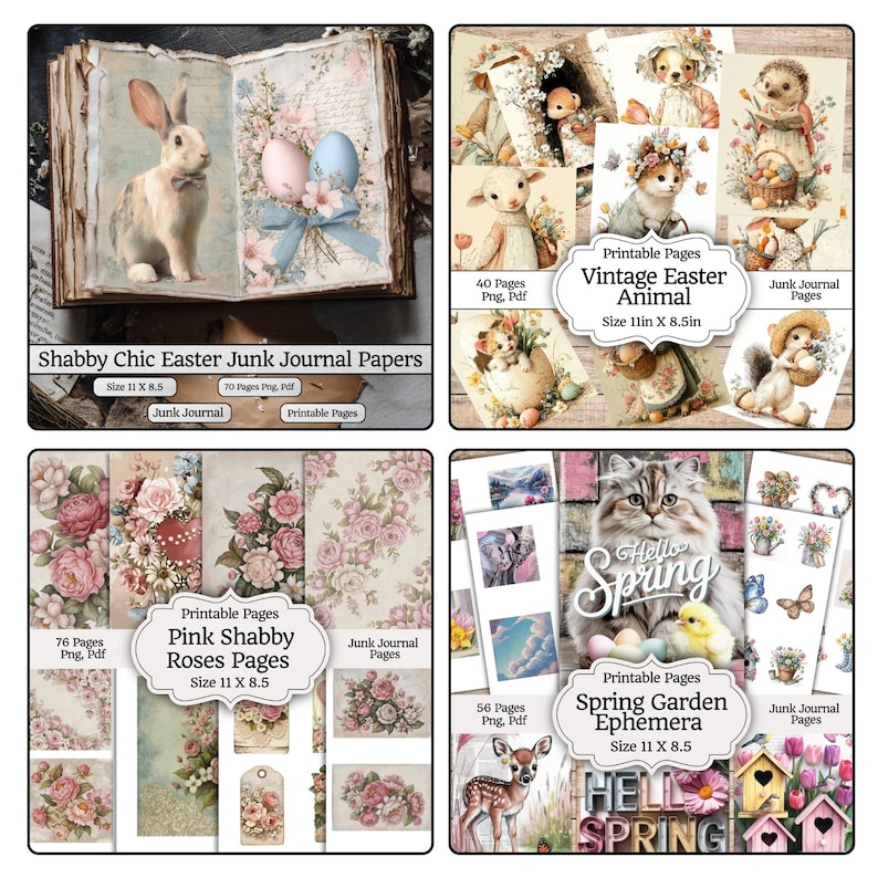 The Ultimate Vintage Spring & Easter Junk Journal Mega Bundle | 1100 ...