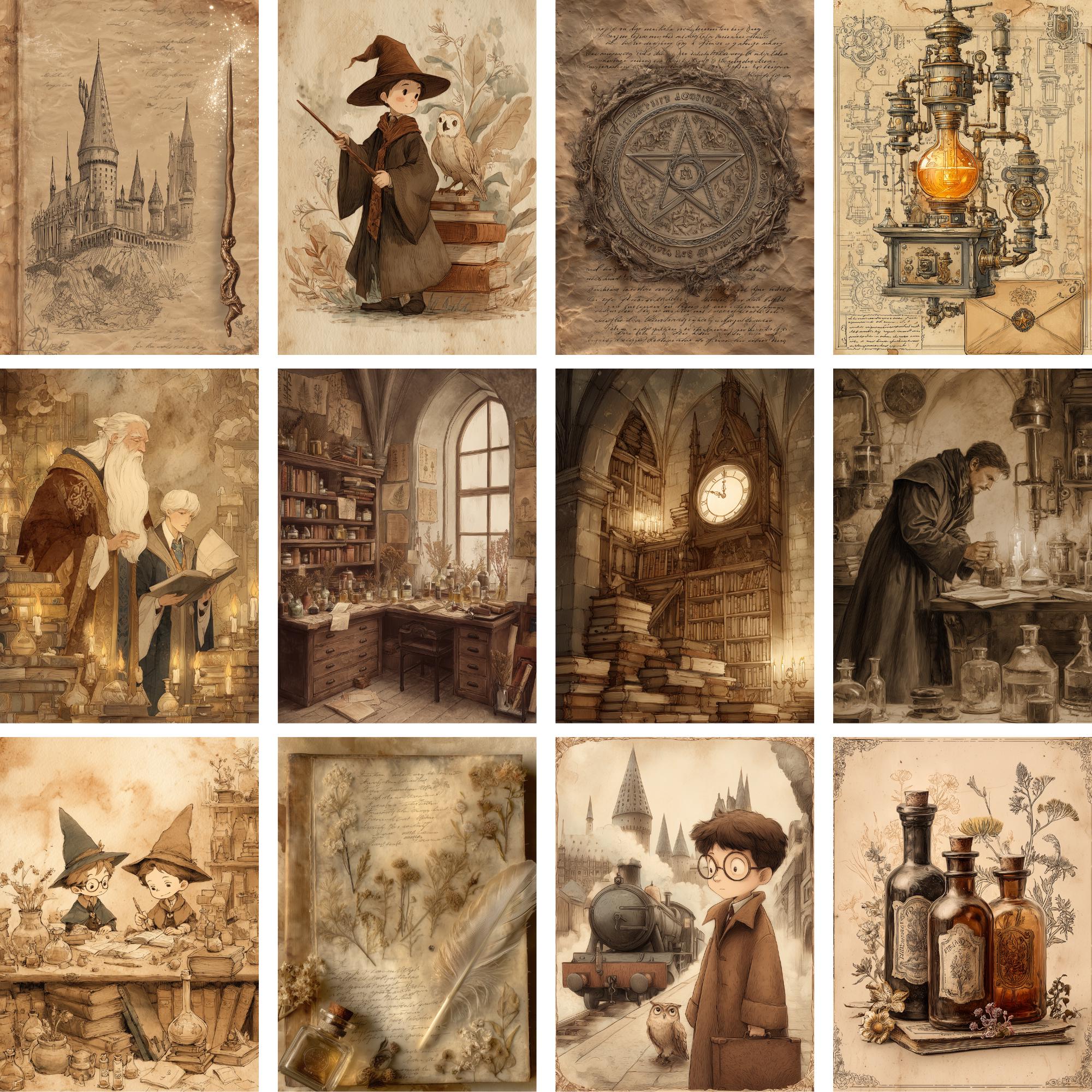 Wizard Junk Journal Big Bundle Digital Kit | Magic School Printable ...