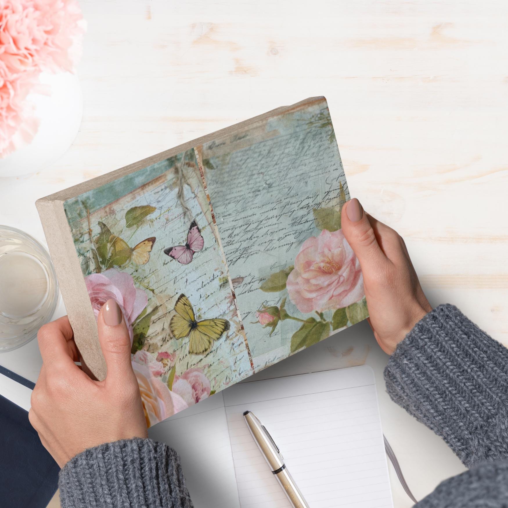 Shabby Chic Roses Junk Journal Kit – Vintage Digital Papers, Printable ...