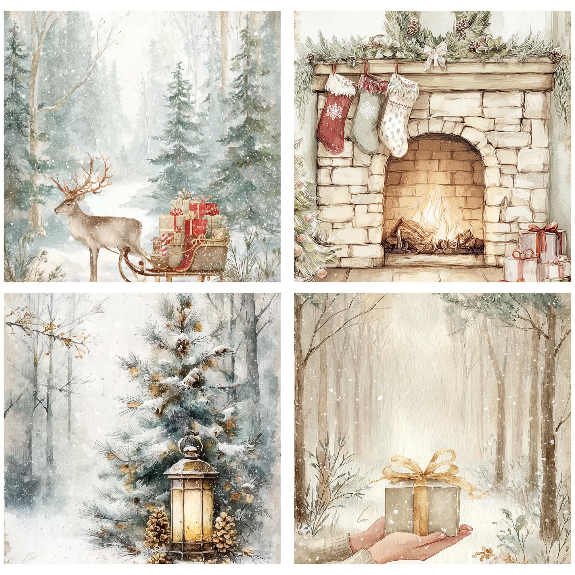 Rustic Winter Junk Journal Kit – Cozy Forest Printable Pages, Snowy ...