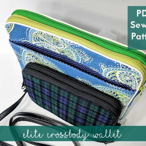 double zipper wallet pattern