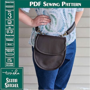 Crossbody Satchel PDF Schnittmuster, Taille Tasche, Scotia Satchel von Toriska