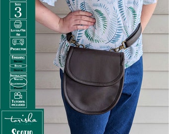 Crossbody Satchel PDF sewing pattern, Waist Bag, Scotia Satchel by Toriska