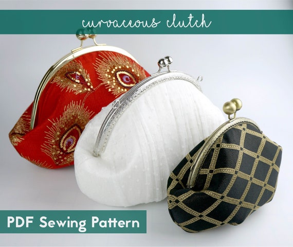 Round Frame Clutch Purse Pdf Sewing Pattern Frame Bag | Etsy