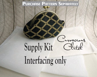 Curvaceous Clutch kit, interfacing ONLY kit, frame clutch purse kit, diy, make your own clutch, DIY bridesmaid gift