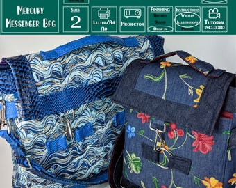 Umhängetasche, Laptoptasche PDF Schnittmuster, Crossbody oder Schulter