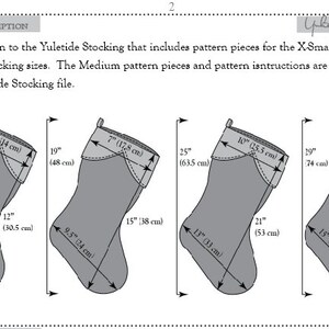 Christmas Stocking PDF Sewing Pattern Multiple Sizes and - Etsy