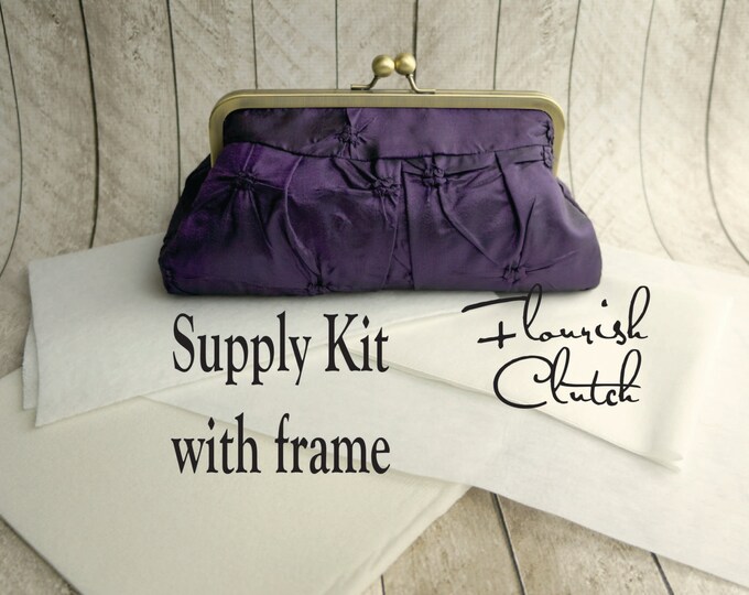 Barrel Clutch Purse PDF Sewing Pattern Clutch Bag With Flap Etsy