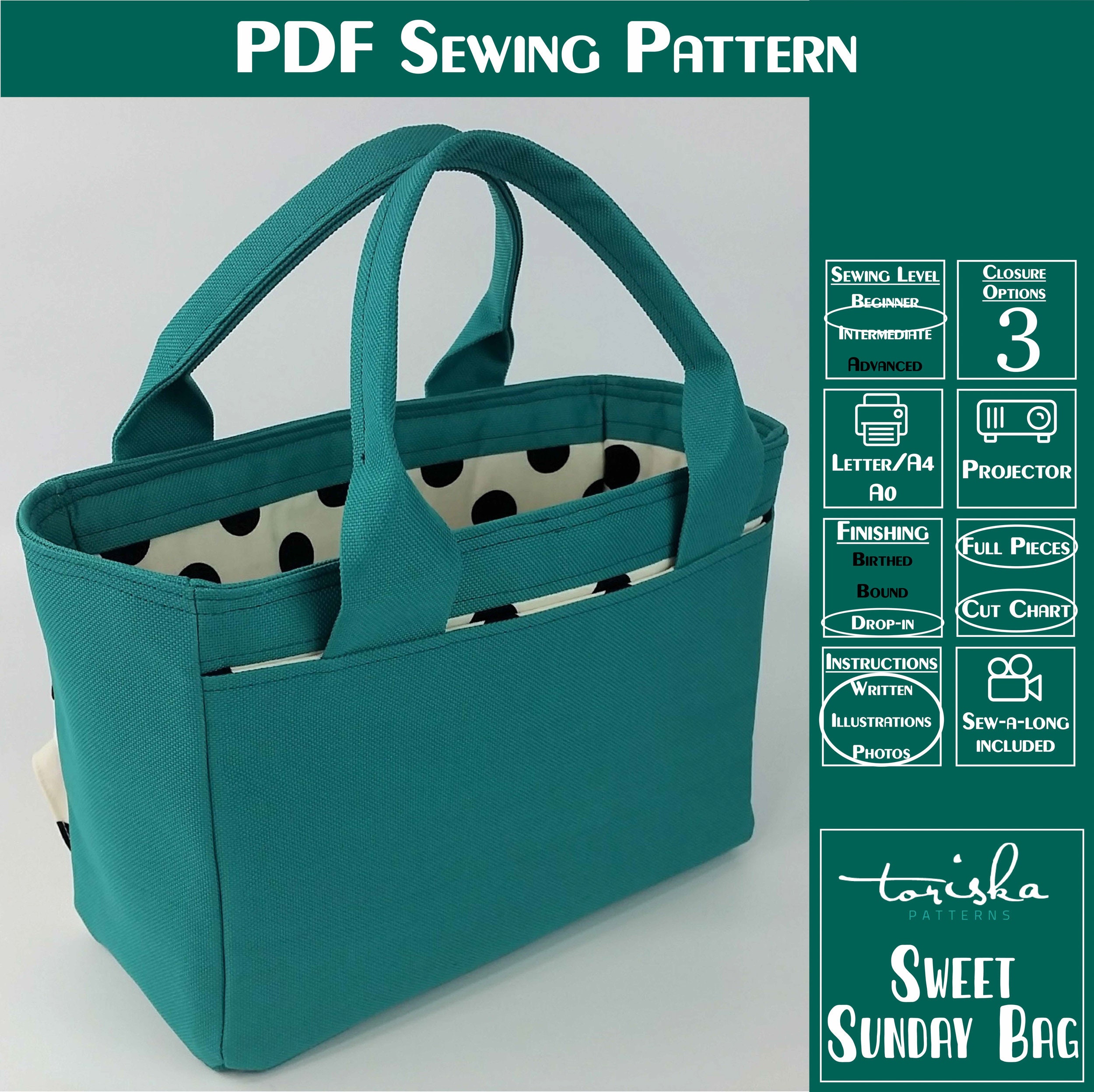 DIY Tote Bag Sewing Kit Form Stitch Kits for Handmade Luxury Gift Bags/Bag  makeover/Shopping Bag : Arts, Crafts & Sewing 