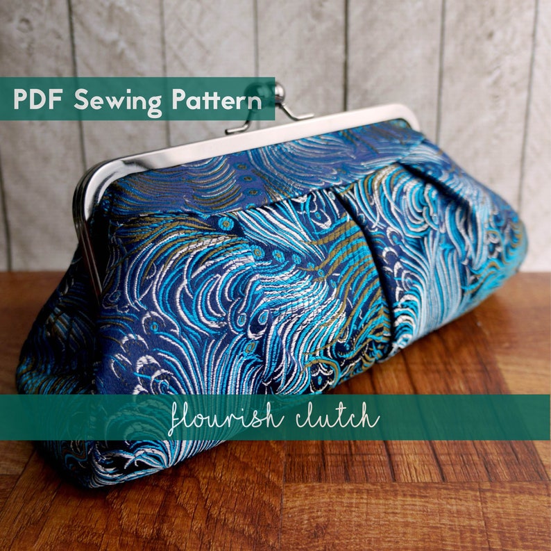 Rectangle frame bag PDF sewing pattern digital clutch Etsy