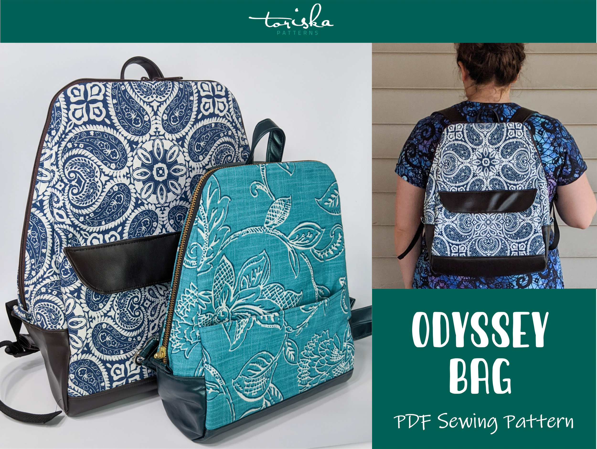 Krystal Convertible Bag PDF sewing pattern (includes SVGs and