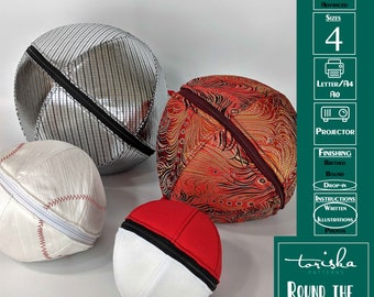 Ball purse PDF sewing pattern, sphere bag, round purse, novelty