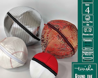 Ball purse PDF sewing pattern, sphere bag, round purse, novelty