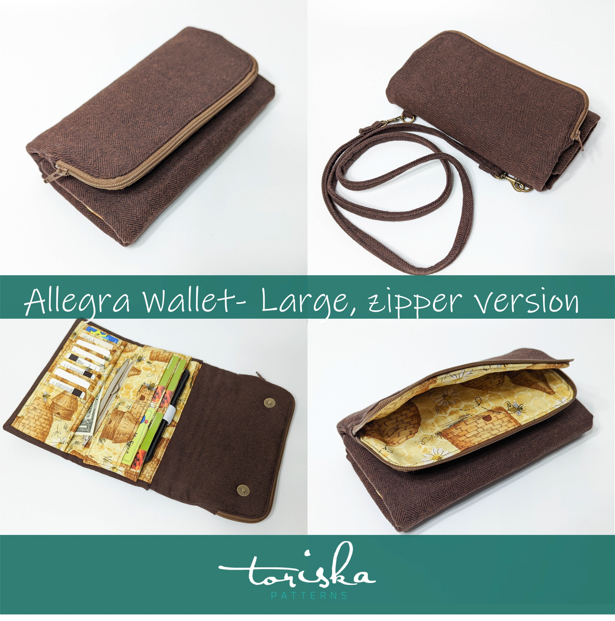 Frame Wallet PDF Sewing Pattern Crossbody Wallet Pattern Etsy