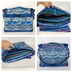 Messenger Bag, laptop bag PDF sewing pattern, crossbody or shoulder image 3