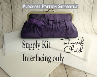 Flourish Clutch kit, interfacing ONLY kit, frame clutch purse kit, DIY, make your own clutch, diy bridesmaid gift