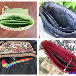 Messenger Bag, laptop bag PDF sewing pattern, crossbody or shoulder image 7