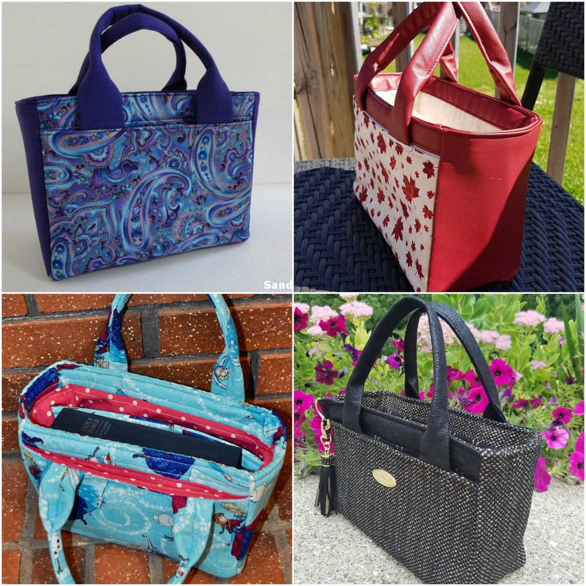 Scripture Tote Bag PDF Sewing Pattern, Kids Purse, Bible Bag, Projector ...
