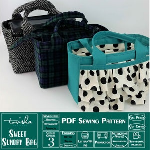 Scripture tote bag PDF sewing pattern, kids purse, bible bag, projector and A0 files
