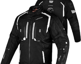 Men's Reflective Motorcycle Jacket | JAG CE Armored Cordura Dual Sport
