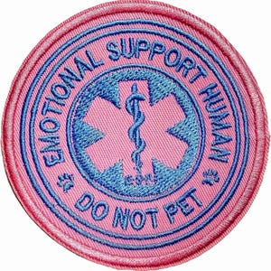 Emotional Support Human Do Not Pet Patch, Funny Introvert Tactical Morale Applique