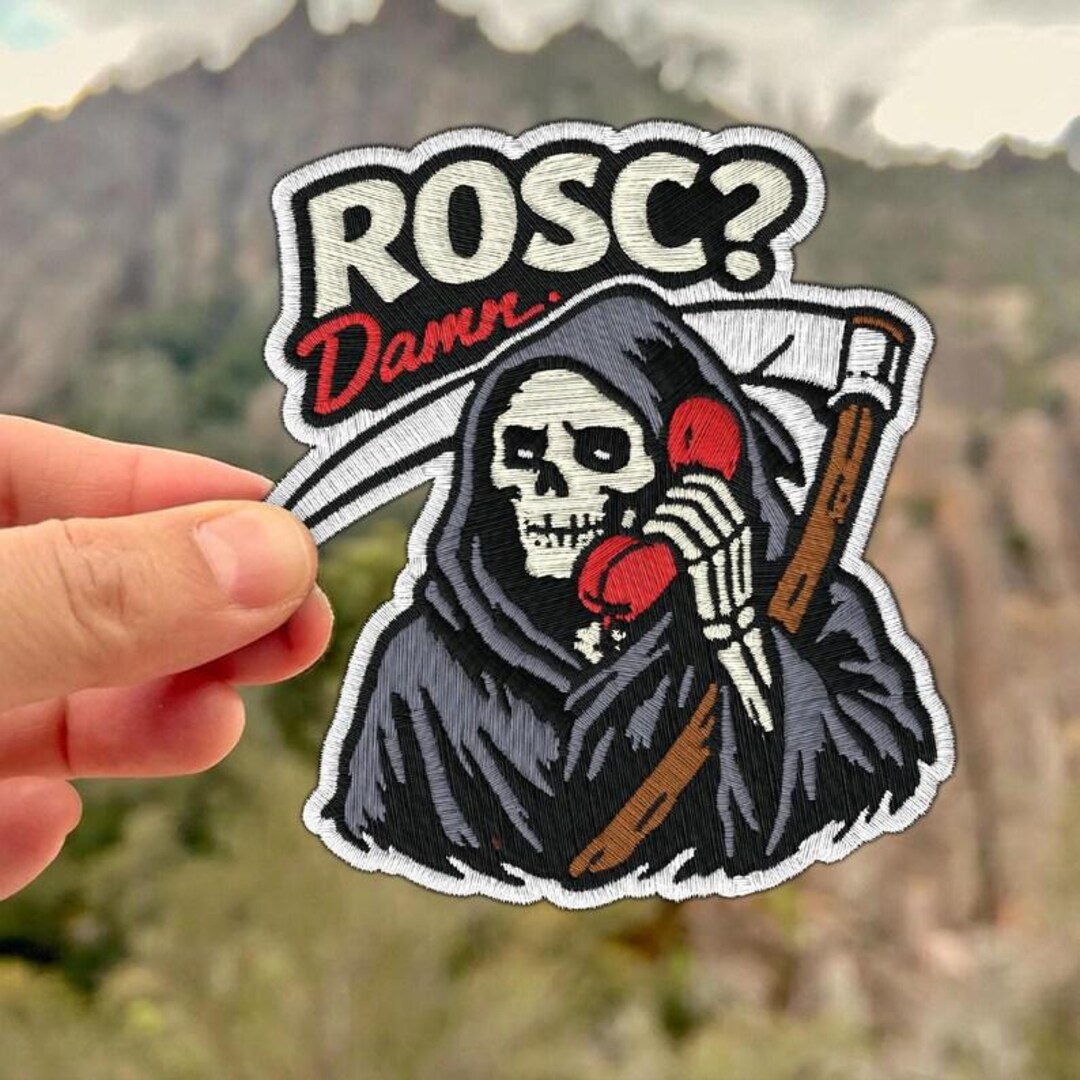 Meme Soul Rosc ROSC Damn Skeleton Patch, Funny Medical Dark Humor Nurse Meme Iron on ...