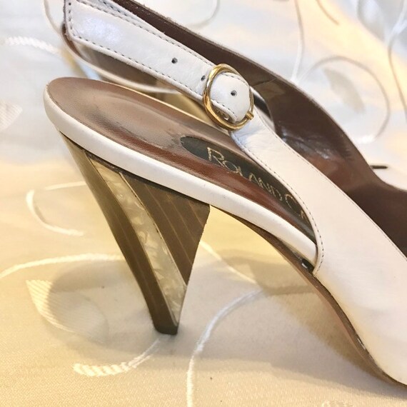roland cartier silver heels