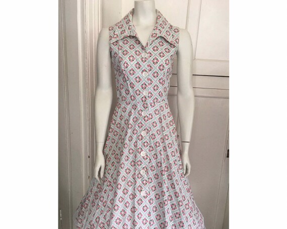 50s button up dress