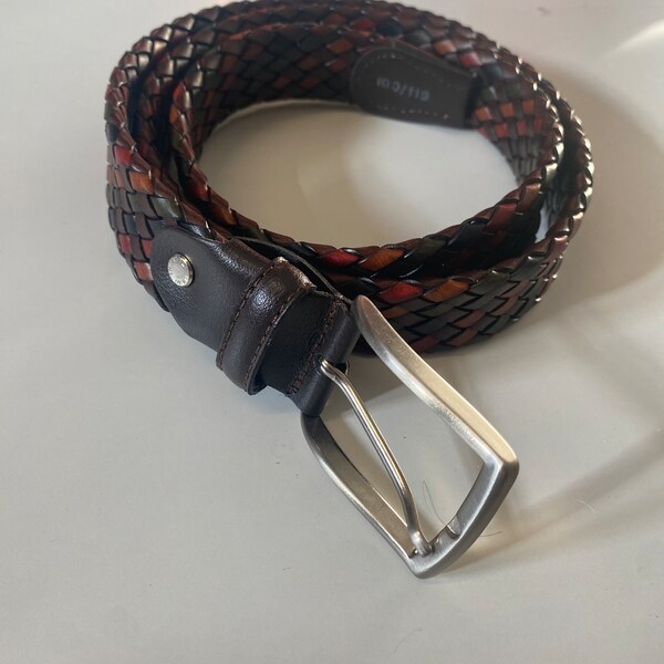 Woven Leather Belt - Etsy UK