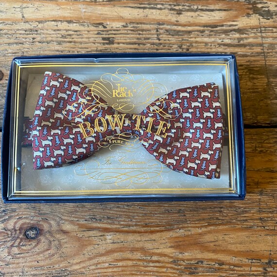 Vintage 90s pure silk maroon bow tie by Tie Rack … - image 7