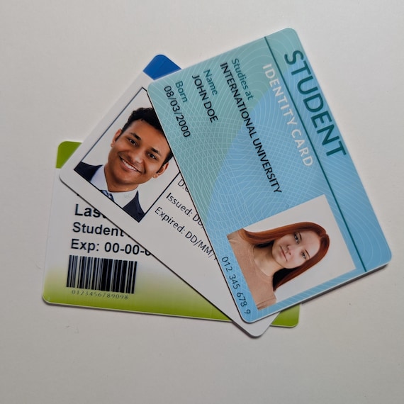 Custom Made ID Card, Student, Event, Induction White Card - Etsy