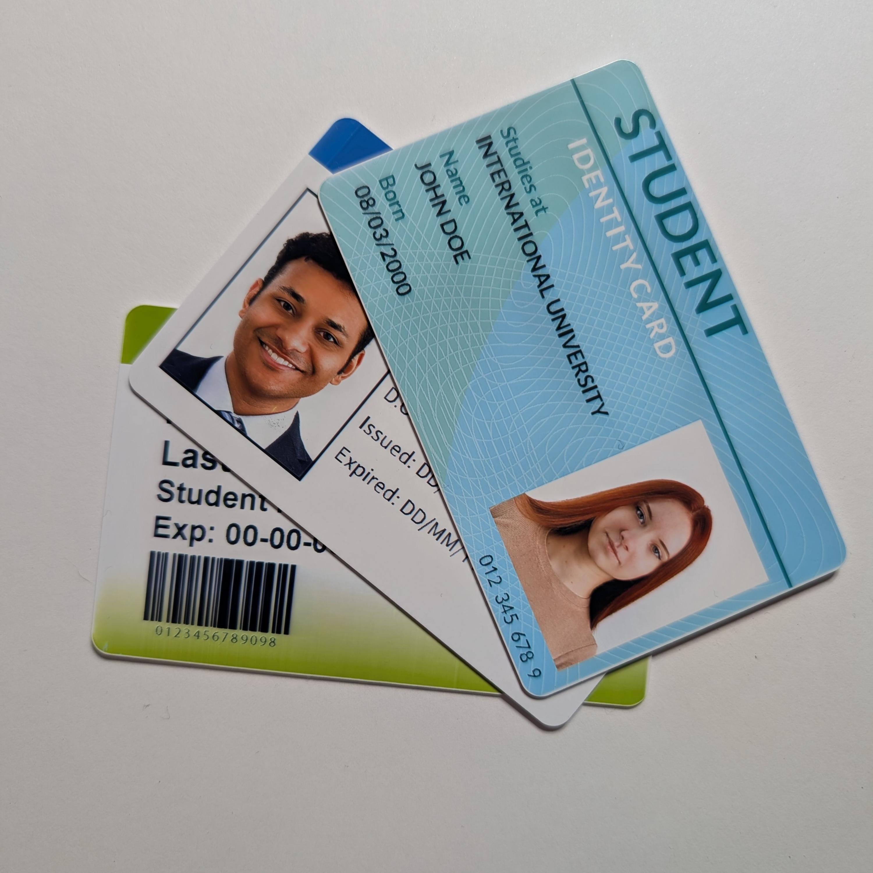 Custom Made ID Card, Student, Event, Induction White Card - Etsy