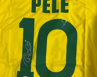 Pele PSA/DNA Signed Autographed Team Brazil Jersey COA
