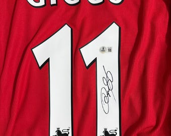 Ryan Giggs Beckett Witness Signed Autographed Manchester United White Jersey COA