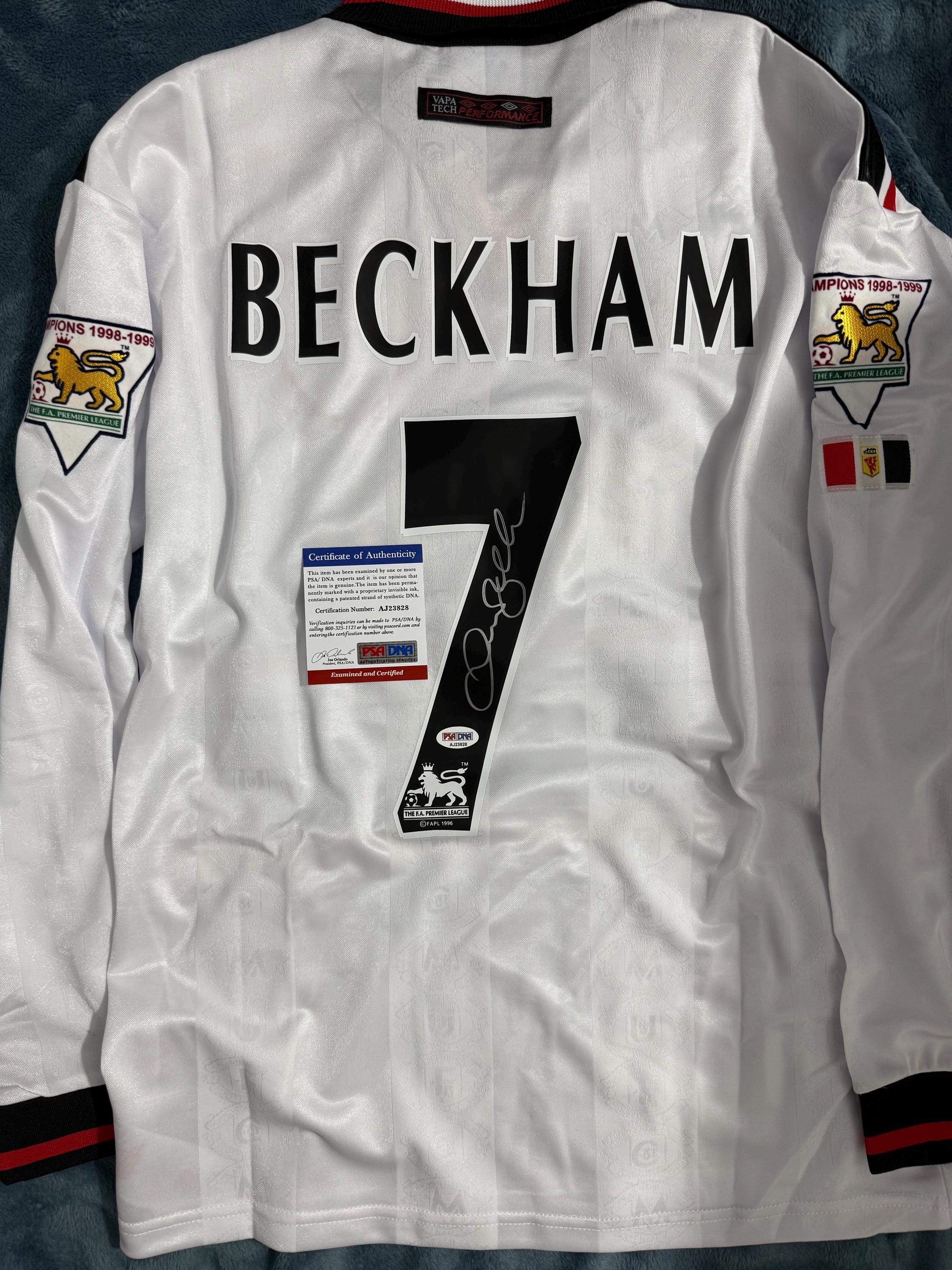 David Beckham PSA/DNA Signed Autographed Manchester United White