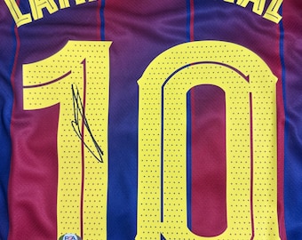 ラミーヌ・ヤマル選手直筆サイン入りバルセロナ25/26ユニフォーム