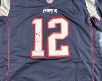 Tom Brady PSA/ DANN signierte New England Buncher NFL Jersey coa