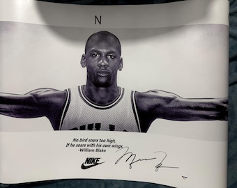 Michael Jordan Wings Poster PSA/DNA Signed Autographed Chicago Bulls COA