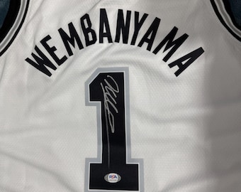 Victor Wembanyama PSA / DNA signiertes weißes Heim San Antonio Spurs Jersey nba COA