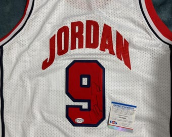 Michael Jordan PSA/DNA Signed Autographed Team USA Dream Team Jersey coa