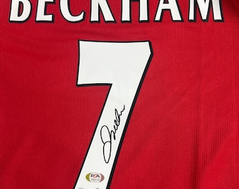 David Beckham PSA / DNA signiertes Manschettenknöpfe von Manchester United Jersey COA