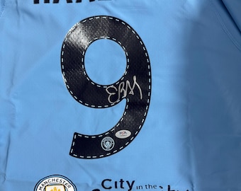 Erling Haaland PSA/DNA Signed Autographed Manchester City 22/23 Uefa final Jersey COA