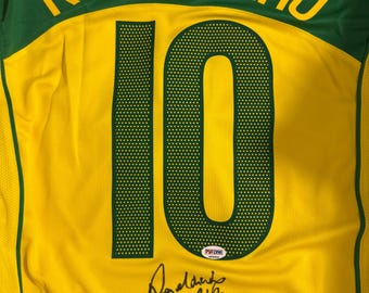 Ronaldinho PSA/DNA Signed Autographed Team Brazil Jersey COA