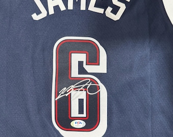 LeBron James PSA / DNA signiertes Team USA The Olympias Jersey Home nba coa